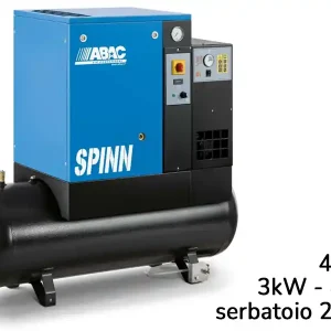 Compressore elettropneumatico ABAC Spinn E 3 400V su serbatoio 200 lt ed essiccatore, 8-10bar Offerta