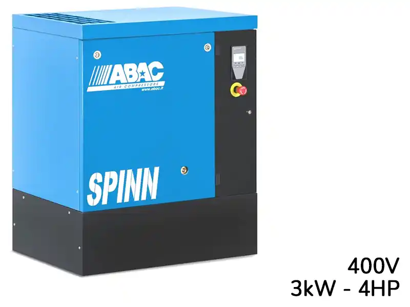 Offerta Compressore a vite con centralina ABAC Spinn 3 400V ad avviamento diretto a pavimento