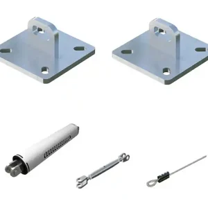 Ultime Pezzi Kit Rego V-Stop in acciaio zincato per linee vita C su superfici piane