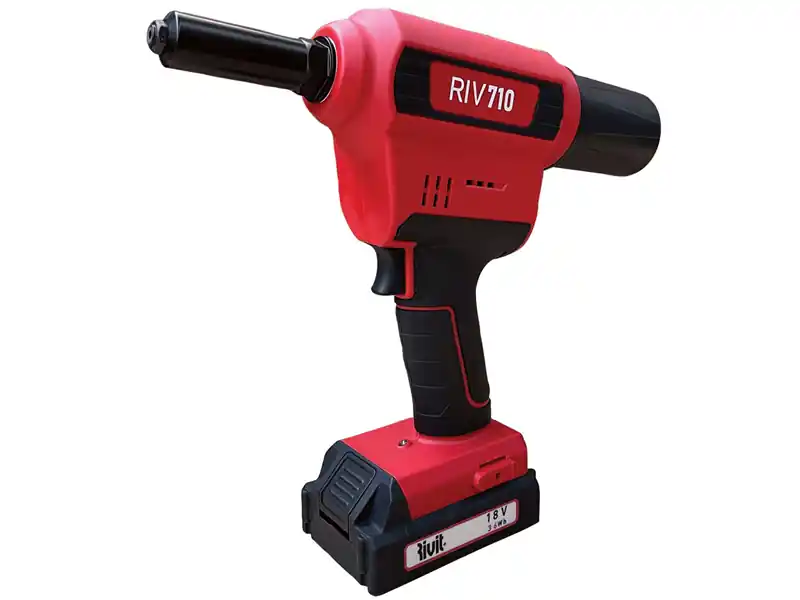 Di Tendenza Rivettatrice a batteria Rivit RIV 710 per rivetti a strappo da 2,4 a 4,8mm in kit con batteria