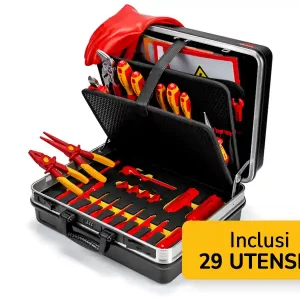 Offerta Speciale Valigetta portautensili Knipex Basic con 29 utensili isolati per la mobilità elettrica