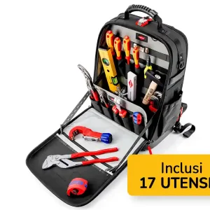 Saldi Zaino portautensili Knipex Modular X18 idraulico con 17 utensili per idraulici