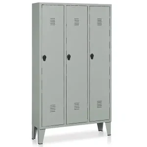 Miglior Prezzo Armadio spogliatoio a 3 vani Tecnotelai 1020x330x1800mm con piedini