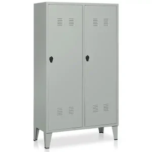 Promozione Armadio spogliatoio a 2 vani Tecnotelai 1000x500x1800mm con ripiano