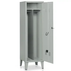 Armadio spogliatoio ad 1 vano Tecnotelai 515x500x1800mm con ripiano e divisore interno Scelto Dai Clienti