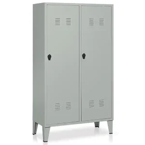 Armadio spogliatoio a 2 vani Tecnotelai 1000x500x1800mm con ripiano e divisore interno Popolare