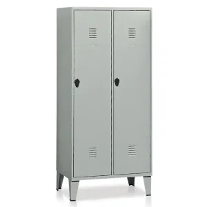 Offerta Limitata Armadio spogliatoio a 2 vani Tecnotelai 810x500x1800mm con ripiano e divisore interno