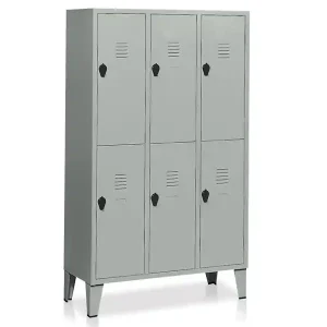 Armadio spogliatoio a 6 vani Tecnotelai 1020x500x1800mm con piedini Prezzo Ridotto