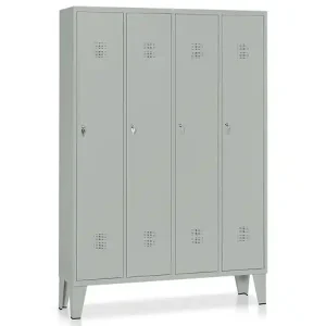 Consegna Rapida Armadio spogliatoio a 4 vani Tecnotelai 1200x330x1800mm con ripiano fisso
