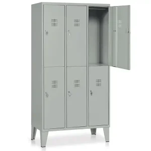 Armadio spogliatoio a 6 vani Tecnotelai 905x500x1800mm con piedini Ordina Subito
