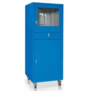Armadio porta computer Tecnotelai 600x600x1655mm blu con ruote Occasione