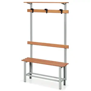 Promozione Esclusiva Panca per spogliatoio Tecnotelai 1000x360x490/1800mm con appendiabiti e cappelliera