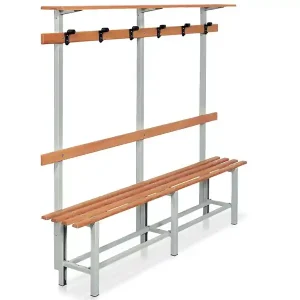 Ultime Pezzi Panca per spogliatoio Tecnotelai 2000x360x490/1800mm con appendiabiti e cappelliera