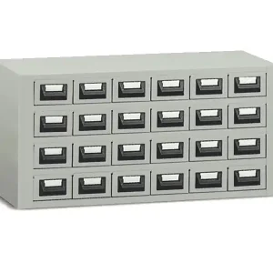 Vendita Finale Cassettiera portaminuteria Tecnotelai 900x325x430mm con 24 cassetti in metallo