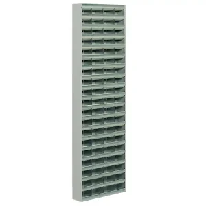 Scaffale portaminuteria Tecnotelai 600x120x1800mm con 76+4 caselle in metallo Direttamente Dal Produttore