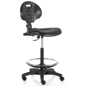 Affare Sgabello ergonomico in poliuretano Tecnotelai con ruote e altezza regolabile 610/860mm
