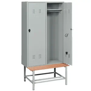 Armadio spogliatoio a 2 vani Tecnotelai 1000x820x2065mm con panca Professionale