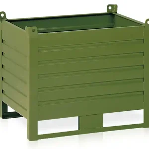 Contenitore industriale Tecnotelai 1200x800x650mm con slitta, portata 1000Kg Prezzo Di Fabbrica