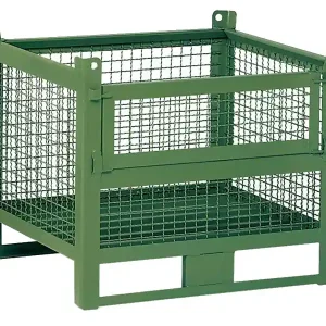 Contenitore industriale in rete Tecnotelai 800x780x410mm con slitta e sportello, portata 1000Kg Offerta Speciale