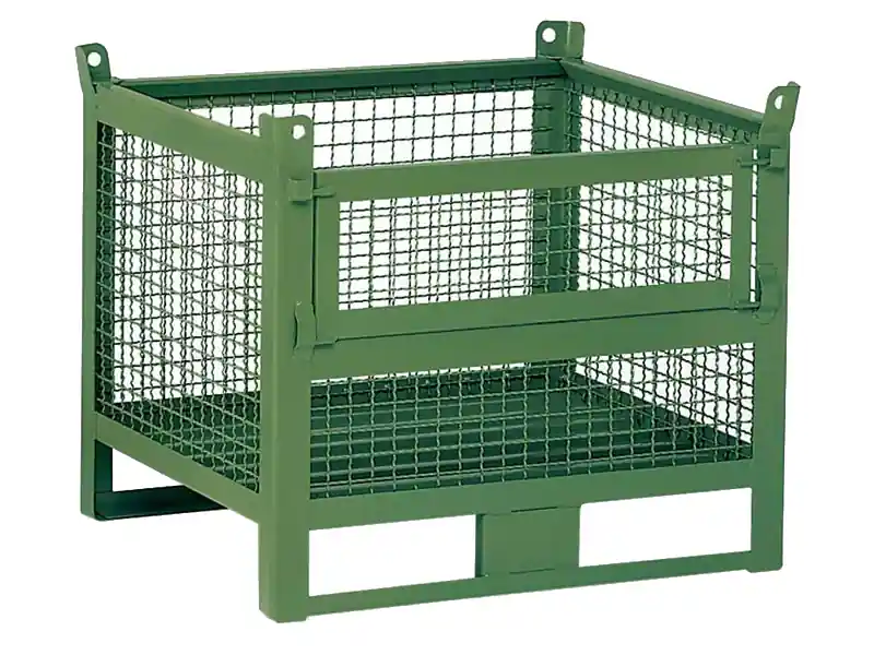 Contenitore industriale in rete Tecnotelai 800x780x410mm con slitta e sportello, portata 1000Kg Offerta Speciale