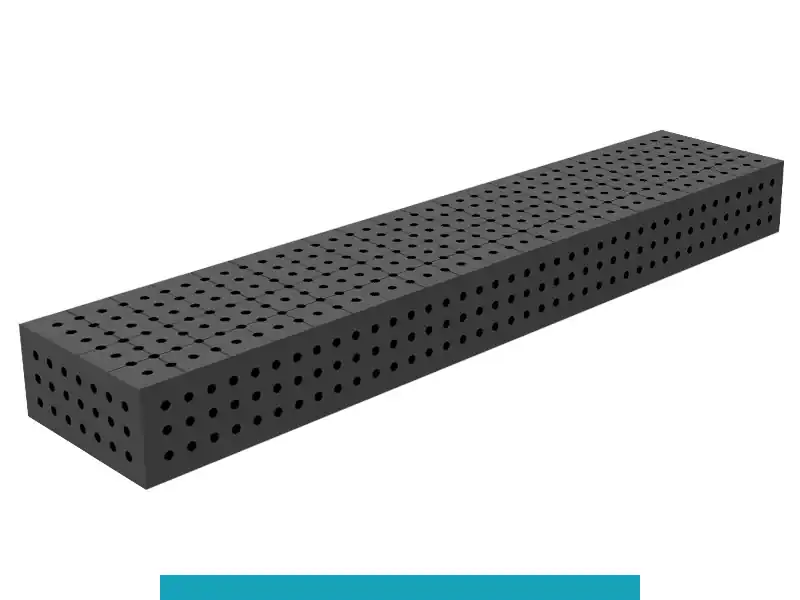 Miglior Prezzo Blocco di collegamento 2000x400x200mm SteelEco GPPH, spessore 8mm, fori 16mm griglia 50x50mm