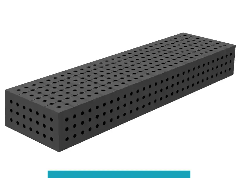 Blocco di collegamento 1500x400x200mm SteelEco GPPH, spessore 8mm, fori 16mm griglia 50x50mm Prezzo Scontato