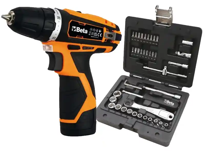 Kit trapano avvitatore Beta 1972/K12V-10 con cassetta BW 903E/C42 completa di 42 utensili Super Prezzo