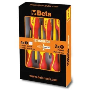 Subito Disponibile Serie 4 giraviti isolati 1273MQF/D6 Slim per viti ad intaglio e croce Phillips (6pz)