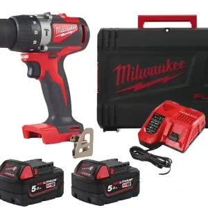 Trapano con percussione Milwaukee M18 BLPD2 con 2 batterie, caricabatterie e valigetta Prezzo Scontato