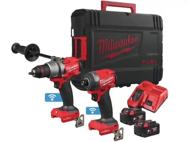 Kit Milwaukee 18V Trapano ONEPD3 + Avvitatore ONEID3 con 2 batterie e valigetta Prezzo Conveniente