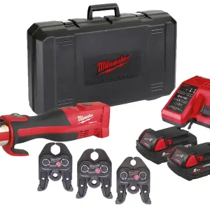 Pressatrice idraulica compatta Milwaukee M18 BLHPT in kit con ganasce M 15-28 Non Perdere
