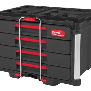 Cassettiera porta utensili Milwaukee PACKOUT 560x410x360mm a 4 cassetti Solo Oggi