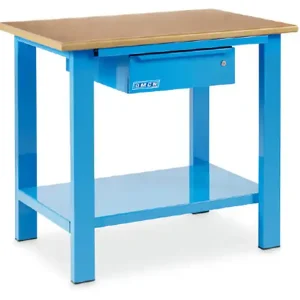 Banco da lavoro OMCN 1000/PL 1000x700x880mm con piano in legno ed un cassetto Offerta Limitata