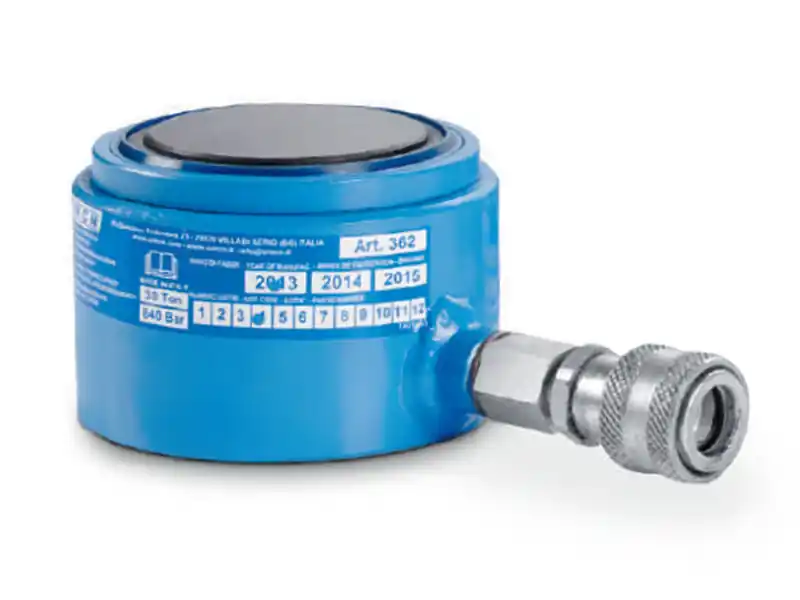 Cilindro idraulico compatto a semplice effetto OMCN 362/AM con ritorno a molla h.105mm, 30 Ton Quantità Limitata