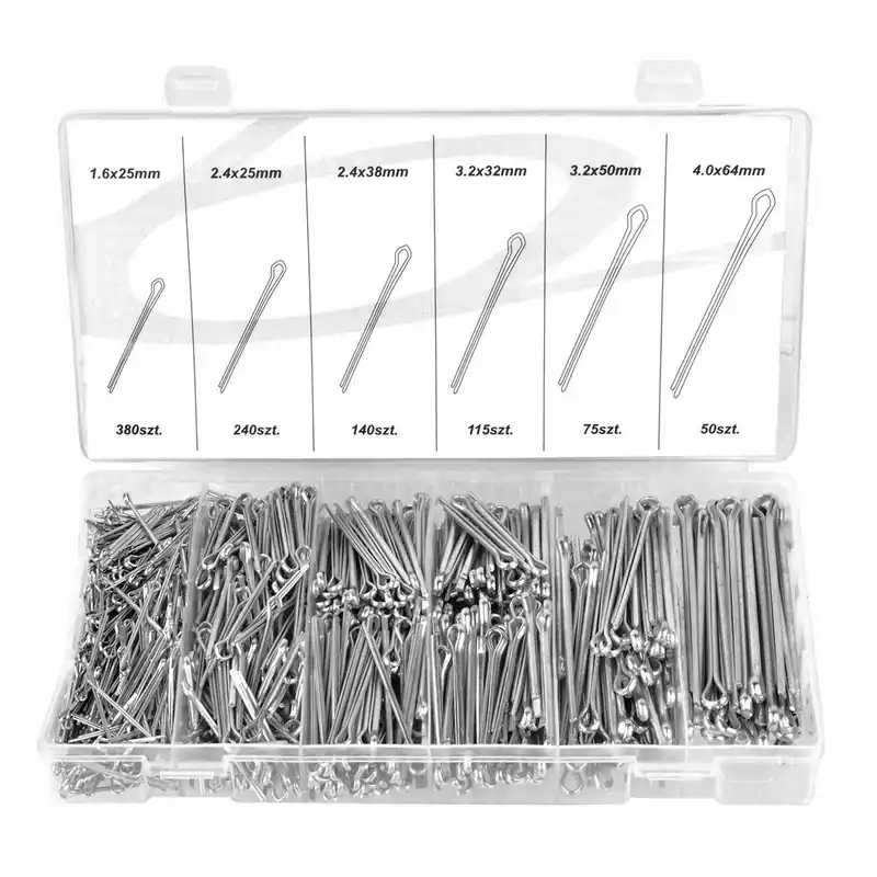 Affare Assortimento coppiglie in acciaio da 25 a 65 mm - 1000 pezzi