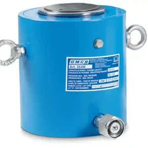 Nuova Collezione Cilindro idraulico alta potenza semplice effetto OMCN 364/AM ritorno a molla h.345mm, 85 Ton