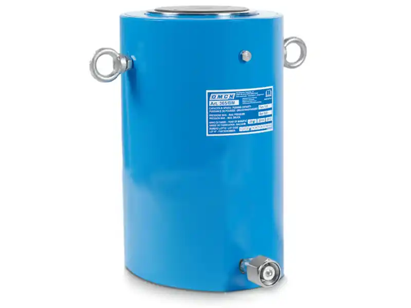 Cilindro idraulico alta potenza semplice effetto OMCN 365/M ritorno a molla h.265mm, 125 Ton Consegna Rapida