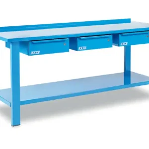 Banco da lavoro OMCN 2000x700x850mm con piano in acciaio e 3 cassetti Affare