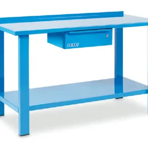 Banco da lavoro OMCN 1500x700x850mm con piano in acciaio ed un cassetto Professionale