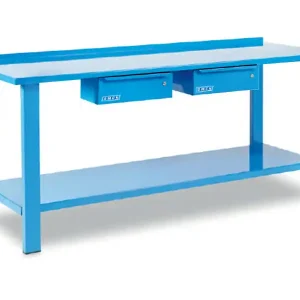 Banco da lavoro OMCN 2000x700x850mm con piano in acciaio e 2 cassetti Bestseller