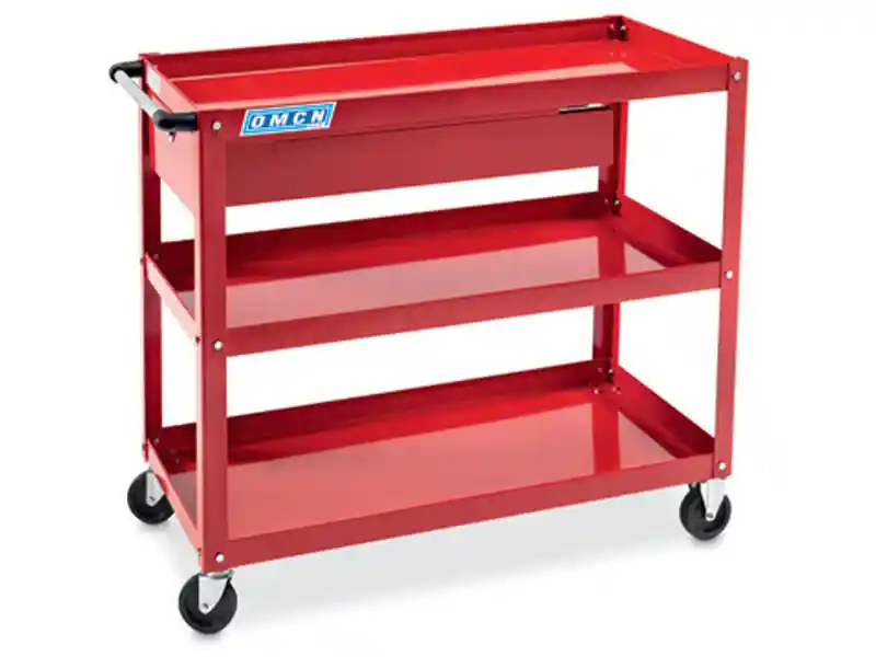 Prezzo Basso Carrello a 3 vasche smontabile OMCN 109/CS 800x420x750mm con cassetto, portata 150Kg