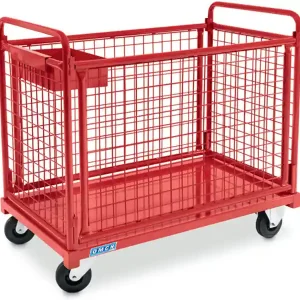 Prezzo Ridotto Carrello portapacchi OMCN 211/A 1020x600x950mm con sponde in rete smontabili, portata 250Kg