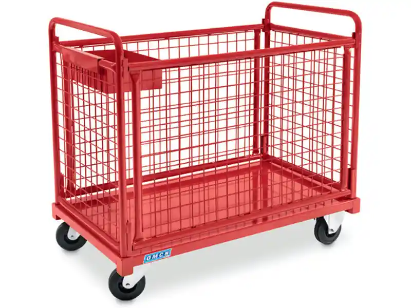 Prezzo Ridotto Carrello portapacchi OMCN 211/A 1020x600x950mm con sponde in rete smontabili, portata 250Kg