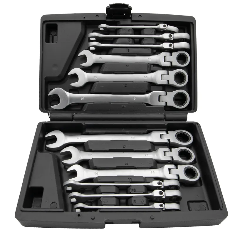 Acquista Ora Set di chiavi combinate con cricchetto - flessibile da 8 a 19 mm - 12 pezzi