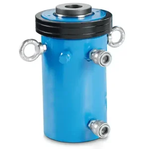 Offerta Speciale Cilindro idraulico a doppio effetto OMCN 367/O pistone forato h.675mm, spinta 37ton, tiro 22ton