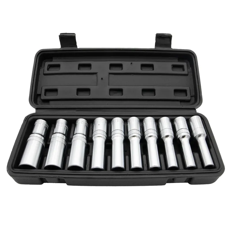 Set di bussole lunge da E8 a E24 1/2" E-Torx CrV 10 pezzi A Buon Prezzo