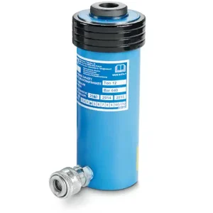 Cilindro idraulico semplice effetto pistone forato OMCN 366/A ritorno a molla h.68mm, 12 Ton Offerta Limitata