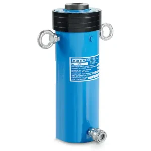 Subito Disponibile Cilindro idraulico semplice effetto pistone forato OMCN 367/A ritorno a molla h.193mm, 24 Ton