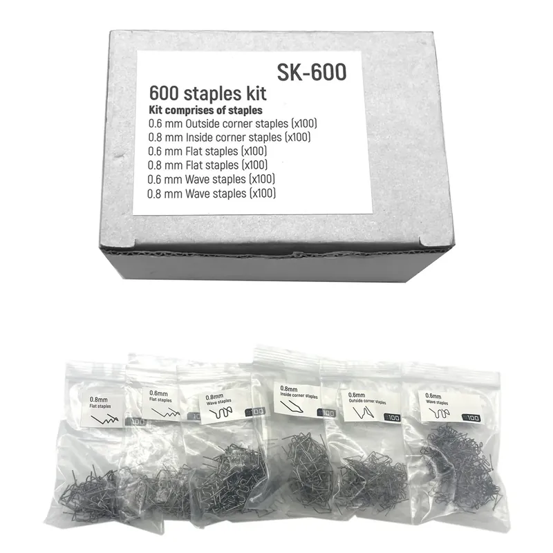 Set di morsetti per saldare plastica 0,6 - 0,8 mm, 600 pezzi Saldi