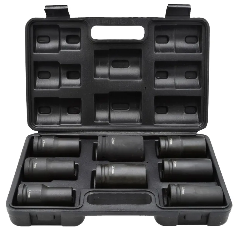 Occasione Imperdibile Set di bussole lunge a impatto da 17 a 32 mm 3/4" esagonale CrMo 8 pezzi